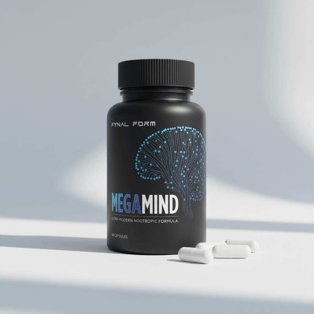 MegaMind nootropic brain supplement bottle by Fynal Form Nutrition
